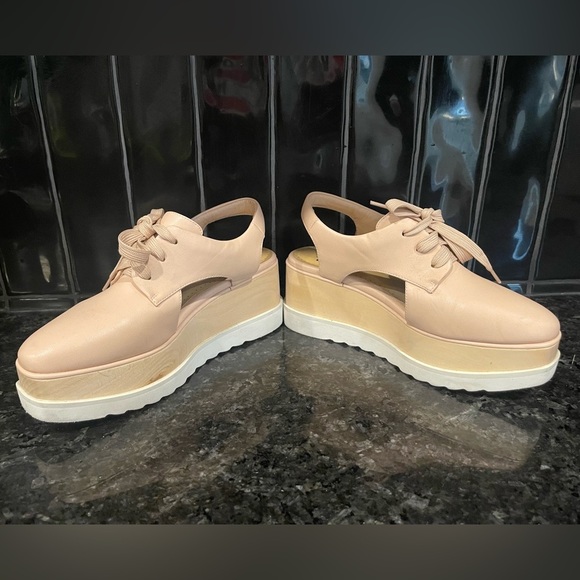 Bibi Lou Platform Nude Wedges - Picture 4 of 7
